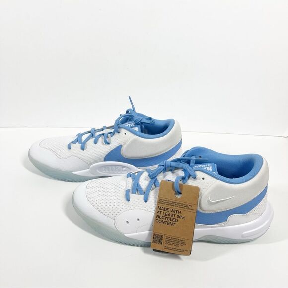 Nike NWT Men’s Size 10 Women’s Size 11.5 White Blue Hyperquick Volleyball Shoes - Picture 7 of 16